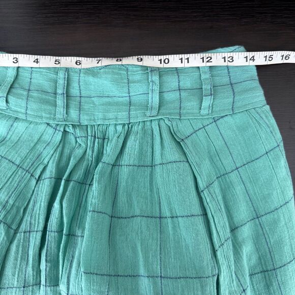 Free People Lunar Cove Pants Womens Medium Wide Leg Beachy Boho Plaid Grid NEW - Picture 9 of 11